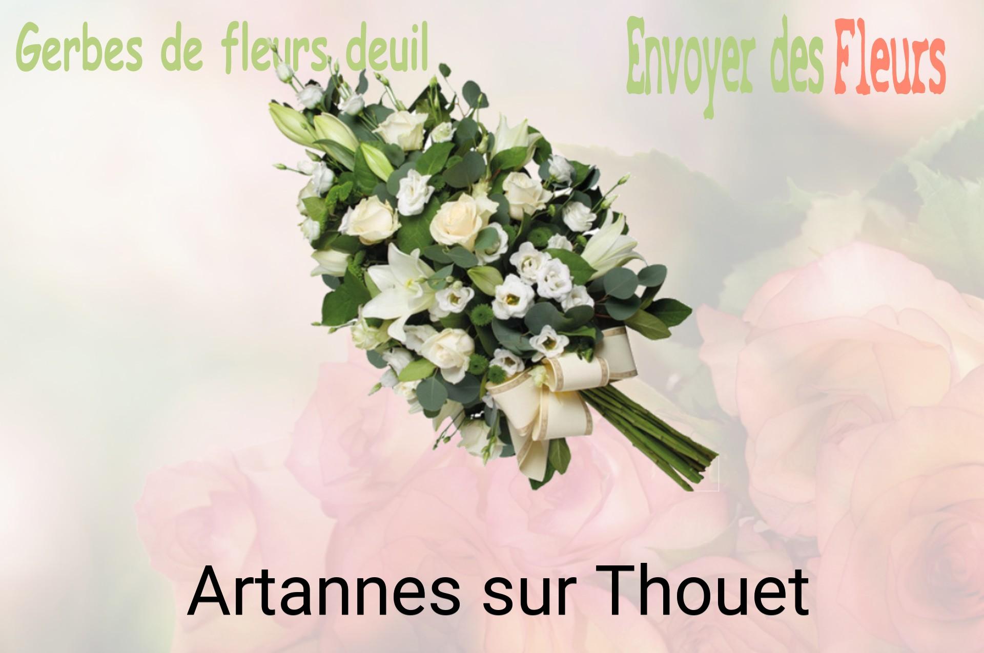 Gerbe de fleurs de deuil livrée à Artannes-sur-Thouet